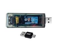 Ujjdwiurgh NMMiner Miner 265KH/S USB Chain ESP32 Crypto Miner BTC Solo Lottery Miner Ammeter Tester+Adapter USB-A Series Form Chain