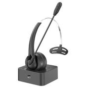 Ujjdwiurgh On Ear Headset BT 5.4 Wireless Headphone Call Center Headband Earphone with Noise Cancelling Mic