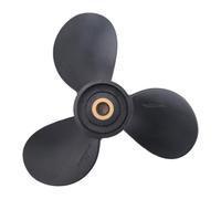 Ujjdwiurgh Outboard Propeller 6E0-45941-01-El 7 1/2X8- for 4Hp-6Hp Plastic Alloy 3 Blade Black 9 Spline Tooth