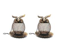 Ujjdwiurgh Outdoor Garden Wild Bird Feeder Hanging Bird Feeders,Metal Mesh Wild Bird Feeder for Outside for Garden Yard Decor Easy Install