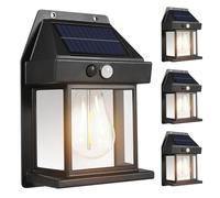 Ujjdwiurgh Outdoor Solar Wall Lamp, Waterproof Lamp, Human Body Sensor Garden Lamp, Lighting Night Light