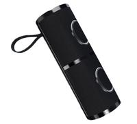 Ujjdwiurgh Outdoor Waterproof Portable Bluetooth Wireless Speaker Dual Horn Subwoofer Surround Sound System RGB Color Light Black