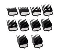 Ujjdwiurgh Pack Clipper Guard Set, 10 Pieces Black Professional, 1/16" to 1" Thickness, for Most Hair Clippers