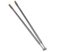Ujjdwiurgh Pair 62.5cm 24.6" 4 Section Telescopic Stainless Steel AM FM Radio Universal Antenna