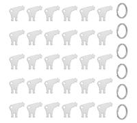 Ujjdwiurgh Paper Towel Dispenser Key,30Pcs Universal Dispenser Key with 6 Key Rings for Paper Towel and Toilet Paper Dispensers
