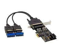 Ujjdwiurgh Parallel Port DB25 25Pin PCIE Riser Card PCIe X1 17V352 2S RS232/RS485 Communication Control Cards PCI-E Express Cards