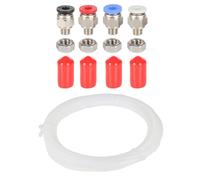 Ujjdwiurgh PC4-M6 Pneumatic Fittings Connector 3D Printer Filament Dryer Box Accessories with Nut with 2.5x 4mm PTFE Tube