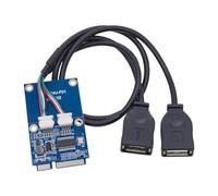 Ujjdwiurgh PCI-E Expansion Card MINI PCI-E to Dual-Port USB2.0 Adapter Card for Motherboard or Laptop with MINI PCIE Interface