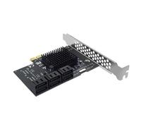 Ujjdwiurgh PCI-E to 6-Port SATA3.0 Expansion Card 6Gbps Desktop Adapter for Solid State & Mechanical Hard Disks
