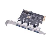 Ujjdwiurgh PCI-E to USB 3.0 Expansion Card 4 Ports PCI-EUSB3.0 Computer Adapter 5Gbps Power for PC