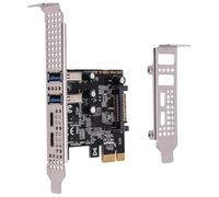 Ujjdwiurgh PCI Expansion Card PCI-E to USB 3.2 PCI Express Card PCIE Card 4-Ports (Type-C+A) USB 3.2 Expansion Card 5Gbps High Speed Hub Driver-Free for Desktop Computer