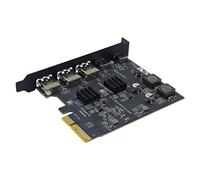 Ujjdwiurgh PCI Express X4 to 2Port Type C + 3 Port USB3.2 Gen2 10Gbps Adapter ASM3142 + VL822 Chip PCIE USB Expansion Card