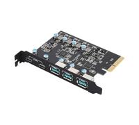 Ujjdwiurgh PCIe to USB 3.2 Gen 2 Card with 10Gbps Bandwidth 5-Port (3X USB-A -2X USB-C) Converter PCIE Splitter for 10/8