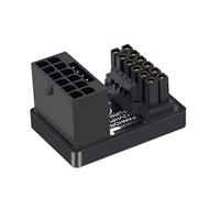 Ujjdwiurgh PCIE5.0 Graphics Card ATX3.0 Power Supply 12VHPWR 12+4 16P 600W Male to Female 180 Degree Adapter Connector Black