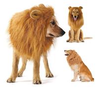 Ujjdwiurgh Pet Dog Cosplay Clothes Lion Mane for Dog Costumes Realistic Lion Wig for Medium to Large Dog+Ear Pet Supplies Cute 1 PCS B