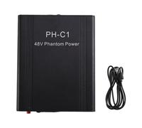 Ujjdwiurgh PH-C1 Microphone Preamp Compact 48V Phantom Power High Gain Microphone Booster for Music Recording Equipment Without Battery