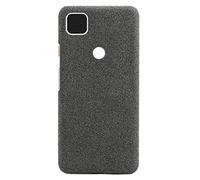 Ujjdwiurgh Phone Shell Cloth Pattern Leather Case Pixel Anti Drop Protective Cover Suitable for Pixel 4A(Gray)