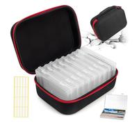 Ujjdwiurgh Photo Storage Box 4x6 with Hard Case, 9 Inner Photo Organizers and Storage, Transparent Plastic Photo Storage Containers