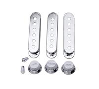 Ujjdwiurgh Pickup Shell for/SQ Three-Single Electric Guitar Volume Tone Adjustment Gear Switch Cap Guitar Pickup Cover Silver