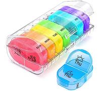 Ujjdwiurgh Pill Box 2 Times A Day Weekly Pill Organizer AM PM with 7 Daily Pocket Case to Hold Medication