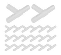 Ujjdwiurgh Plastic 3-way T-shape Aquarium Air Valves 100 Pcs Clear White