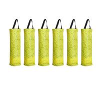 Ujjdwiurgh Plastic Bag Storage Rack, Kitchen Grocery Garbage Bag Round Storage Bag Sundries Wall Storage Box Kitchen Storage Yellow