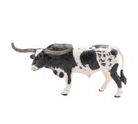 Ujjdwiurgh Plastic Longhorn Bull Cattle Animals Static Cute Model Collection Cow Model Toys for Kids