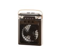 Ujjdwiurgh Portable Air Conditioner Cooling Fan Mini Evaporative Air Cooler with 7 Color LED Light 3 Nozzles for Desk Nightstand Easy to Use E