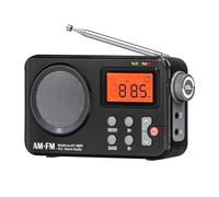 Ujjdwiurgh Portable Bluetooth Radio Receiver with AM/FM Speaker Functionality LCD Digital Display Alarm Clock for Home Outdoor Use