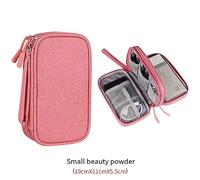 Ujjdwiurgh Portable Cable Storage Case Data Cable Storage Bag Waterproof USB Data Line Charger Plug Organizador For Travel Electronic Organizer Pink