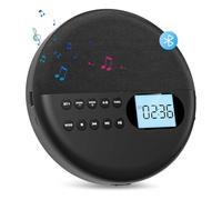 Ujjdwiurgh Portable CD Player and MP3 Player with Anti Skip Protection and Dual Stereo Speaker, Adjust Bluetooth Player