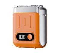 Ujjdwiurgh Portable Electric Shaver Travel Trimmer with Digital Display Electric Beard Shaver Shaving Tool Travel Shaver Orange