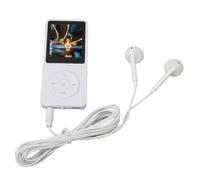 Ujjdwiurgh Portable MP3 MP4 Player 1.8in Screen Music Player Recording Support Expandable Up to 64GB 30 Hours Playback for Travel White