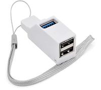 Ujjdwiurgh Portable Multi-Interface Hub Splitter USB3.0 High-Speed Hub White