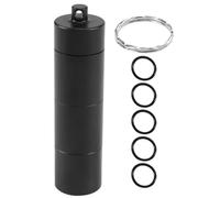 Ujjdwiurgh Portable Pill Cases, Metal Pocket Pill Boxes Keychain for Purse for Travel, 3 Compartment Waterproof Daily Pill Container Holder