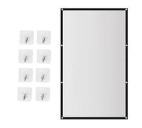 Ujjdwiurgh Portable Projector Screen for Home Theater Outdoor HD White Foldable Anti-Crease (100Inch)