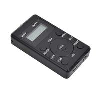 Ujjdwiurgh Portable Radio Mini Pocket FM Stereo Receiver LCD Built-in Battery Earphone Support Calendar