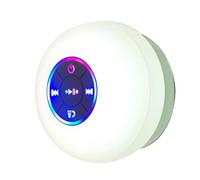 Ujjdwiurgh Portable Waterproof Bluetooth Shower Speaker with Suction Cup and LED Lights 3D Surround Stereo Subwoofer