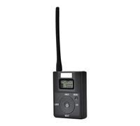 Ujjdwiurgh Portable Wireless FM Audio Transmitter Stereo Digital Mini Radio Receiver with Mic 3.5mm AUX Input for MP3/4 Tour Guide