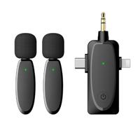Ujjdwiurgh Portable Wireless Lavalier Microphone for Seamless Audio with Cameras, Laptops, and Smartphones