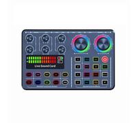 Ujjdwiurgh Professional Gaming Sound Card Live Sound Card Audio Mixer for Karaoke Broadcast KTV Singing Live Sound Mixer