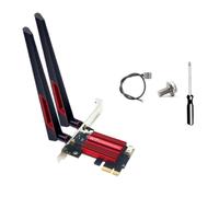 Ujjdwiurgh QCNFA765 WiFi6E WiFi Card PCIE Wireless Adapter 5970M Triple Band 2.4G/5G/6G BT5.2 802.11AX 10DB Antenna for Win10/Win11