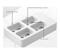 Ujjdwiurgh Quick Battery Charger 4 Slots 9V with LED Indicators USB Cable for 9V Ni-/Ni-Cd/Li-Ion Rechargeable Batteries