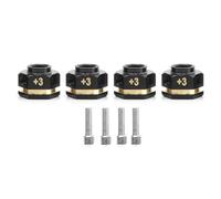 Ujjdwiurgh RC Brass Spacers Wheel Hex Hub Extenders for TRX4 TRX6 Wheels Extension Hex Drive Adapter(+3mm Thickness)