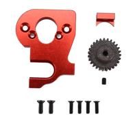 Ujjdwiurgh RC Car Motor Mount Holder with Motor Gear for 144001 124019 124018 RC Spare Parts Upgrade Accessories,Red