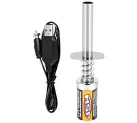 Ujjdwiurgh RC Nitro 1.2 V 1800Mah Rechargeable Glow Plug Igniter DC USB Charger for Gas Nitro Engine Power 1/10 1/8 RC Car
