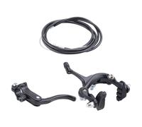 Ujjdwiurgh Rear Fixie Road Bike Cruiser Brake Set Bike Brake Kit Bike Caliper Brake Kit Side Pull Brake Set For Most Fixie Bike Black