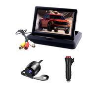 Ujjdwiurgh Rear View Monitor with Backup Camera 5 Inch Car Monitor Rear View Car Camera Parking System Kit