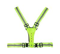 Ujjdwiurgh Reflective Vest,Adjustable,High Visibility Vest,Safety Vest with 8 LED Lamps, High Visibility for Jogging Running Green