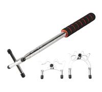Ujjdwiurgh Retractable Billiard Cue Stick Bridge with 3Pcs Removable Brass Bridge Head Billiard Table Pool Cue Accessories,Silver
